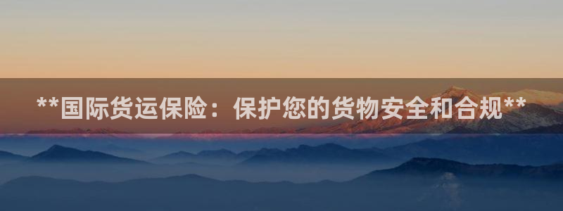尊龙最新版：**国际货运保险：保护您的货物安全和合规**