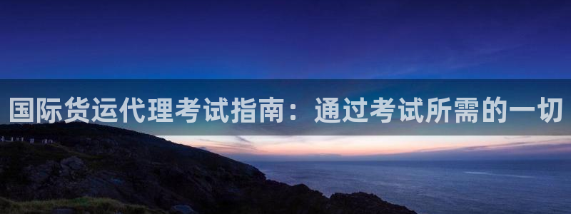 尊龙凯时网站赌愽是真的吗：国际货运代理考试指南：通过考试