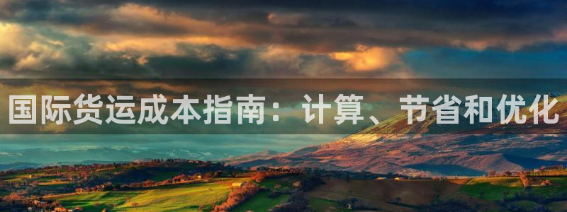 尊龙凯时不给提现怎么办：国际货运成本指南：计算、节省和优