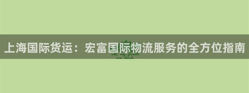 尊龙凯时有没有出不了款的情况：上海国际货运：宏富国际物流