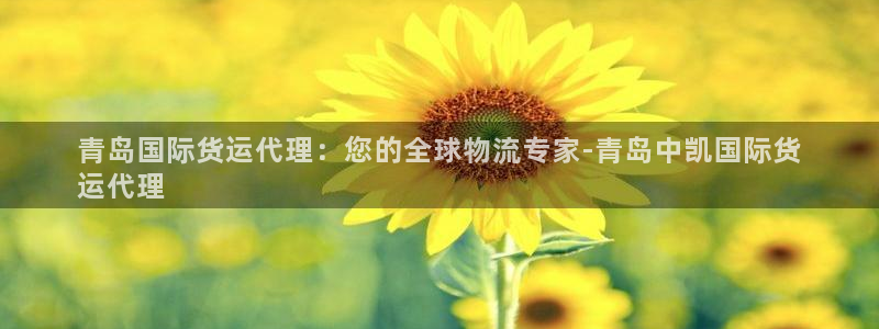 尊龙凯时z6官网：青岛国际货运代理：您的全球物流专家-青