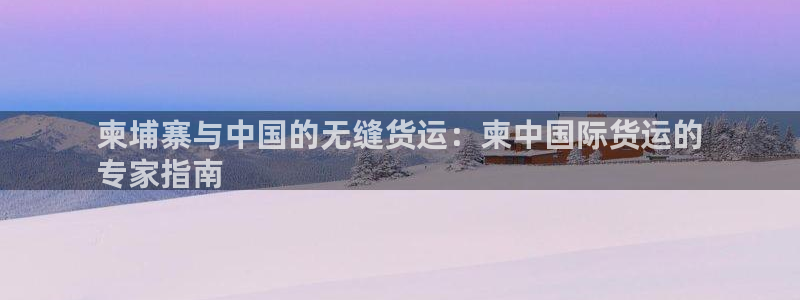 尊龙app怎么样：柬埔寨与中国的无缝货运：柬中国际货运的