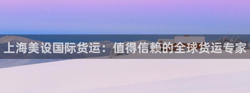尊龙人生就是傅官网：上海美设国际货运：值得信赖的全球货运
